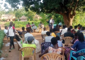 Lira Deputy RCC Stephen Odongo addressing the youth