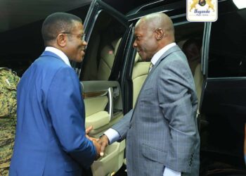Katikkiro Mayiga with Kabaka Mutebi