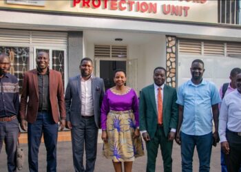 Col. Edith Nakalema with the youth leaders
