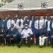 President Yoweri Museveni in a group with Makerere University Guild President and other student leaders