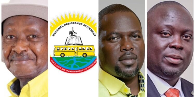 President Museveni, NRM SG,Rt.Hon. Richard Todwong and Haji Faruk Kirunda