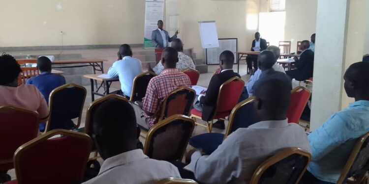 C.A.O, Napak, Mr. Okumu giving opening remarks