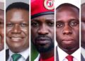President Museveni, Hon. Norbert Mao, Bobi Wine, Hon. Muhammad Nsereko and Haji Faruk Kirunda