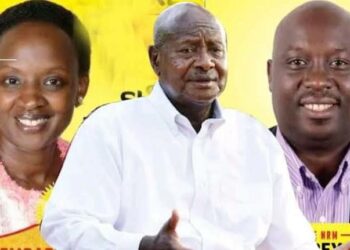 Hon. Shartsi Kutesa, President Museveni and Mr. Aine Sodo