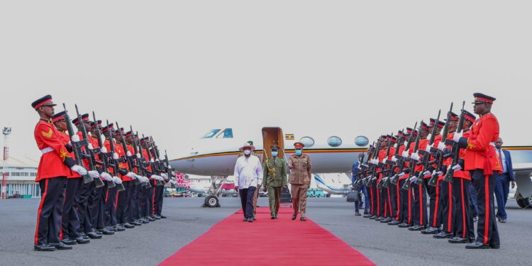 Mr Museveni arrived in Nairobi on Wednesday morning for an official visit.  He said he was looking forward to engaging in bilateral talks with H.E. President William Ruto, as they work together to strengthen the bond between Uganda and Kenya.