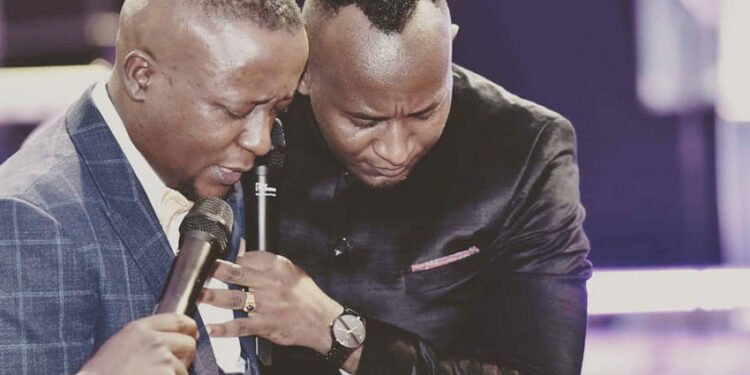 Pastor Joseph Kabuleta with Prophet Elvis Mbonye