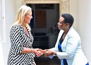 Ambassador Lisa with Col. Nakalema