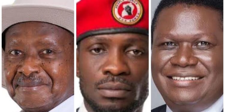 President Museveni,  Bobi Wine and Norbert Mao