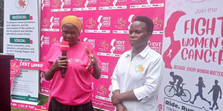 Omukaire Nalongo Florence giving her testimony