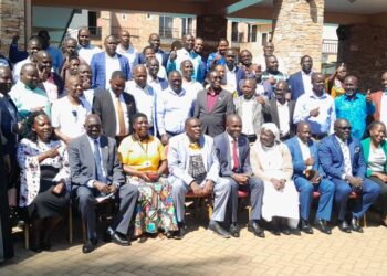 Hajji Kakande, Office of the President officials in a group photo with RDCs and DISOs in Bukedi and Sebei sub-regions