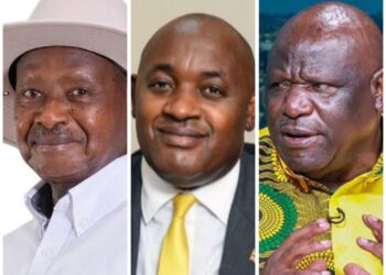 President Museveni, Dr. Chris Baryomunsi and Hon. Emmanuel Dombo