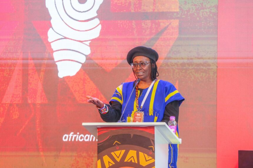 Catherine Gicheru, Founder of the African Women Journalism Project, delivers a keynote on the final day of the 2026 Africa Media Festival in Nairobi on Thursday, February 26. Gicheru acknowledged the growing integration of artificial intelligence in African newsrooms but cautioned that editorial judgement, ethics and human oversight must remain central, emphasizing that AI should enhance journalism workflows, not replace journalists.